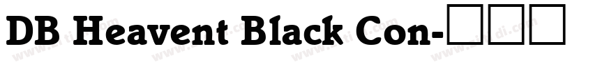 DB Heavent Black Con字体转换